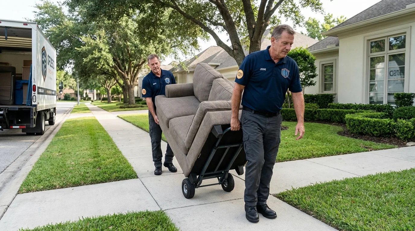 Local residential moving crew loading furniture in Kahuku, HI